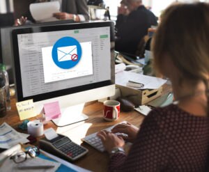 Woman spam email recipient