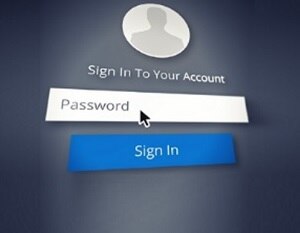 Screenshot of sign in screen