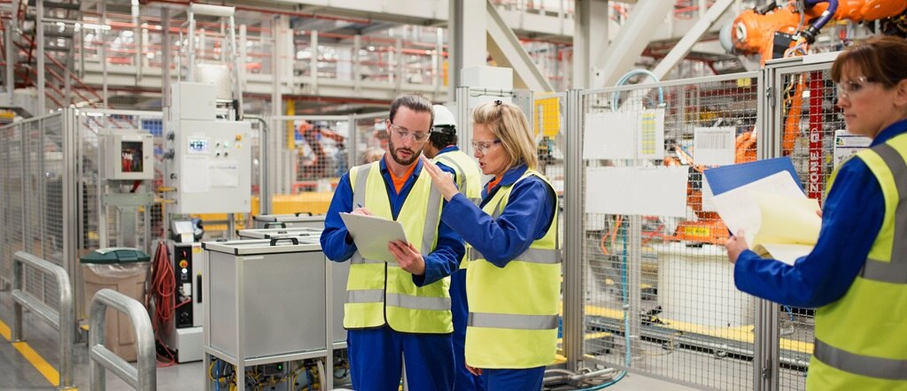 Man and woman performing risk survey