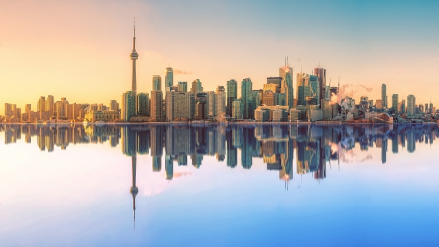 Toronto skyline as seen from Lake Ontario