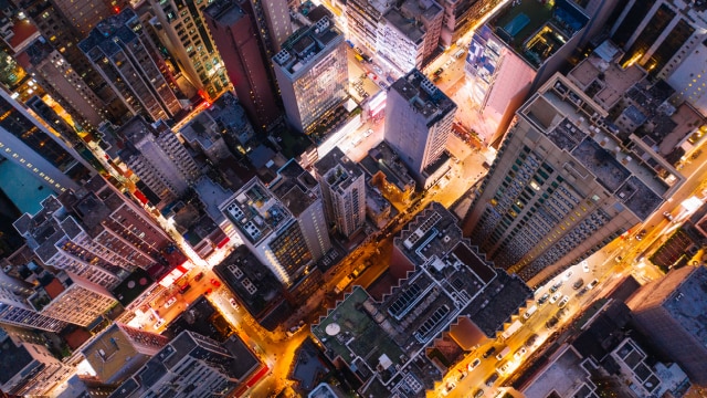 Aerial view of a city