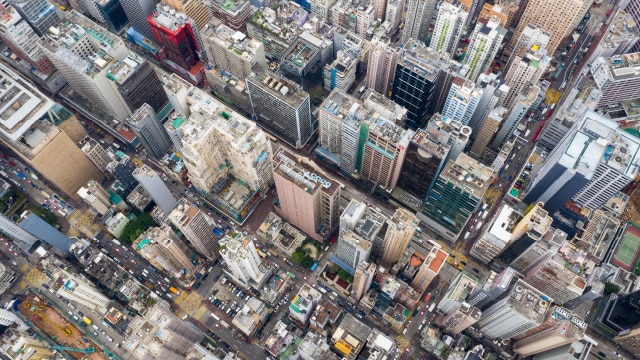 Aerial view of a city